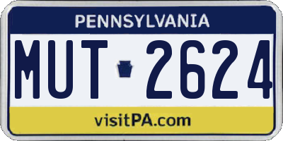 PA license plate MUT2624