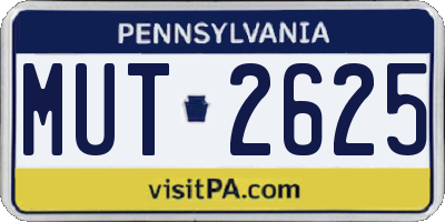PA license plate MUT2625