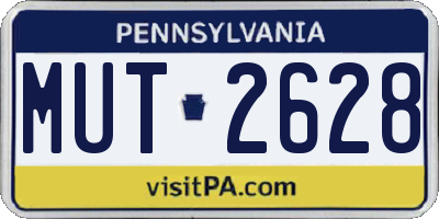 PA license plate MUT2628