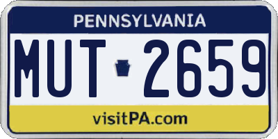 PA license plate MUT2659