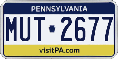 PA license plate MUT2677