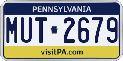 PA license plate MUT2679
