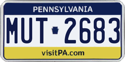 PA license plate MUT2683