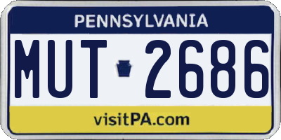 PA license plate MUT2686