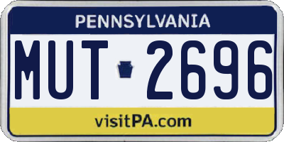 PA license plate MUT2696