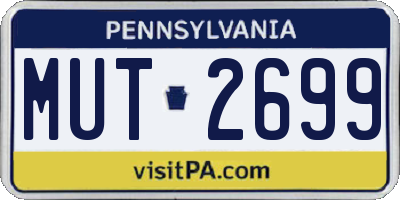 PA license plate MUT2699
