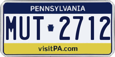 PA license plate MUT2712