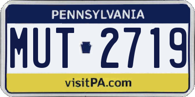 PA license plate MUT2719