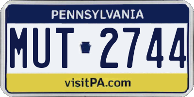 PA license plate MUT2744