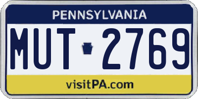 PA license plate MUT2769