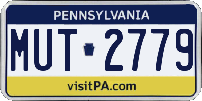 PA license plate MUT2779