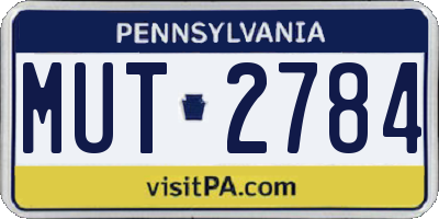 PA license plate MUT2784