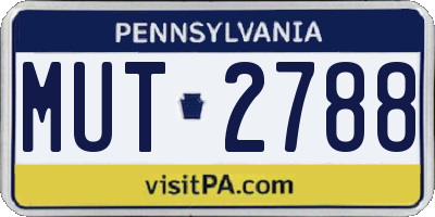 PA license plate MUT2788