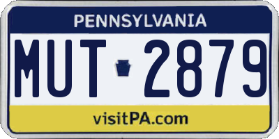 PA license plate MUT2879