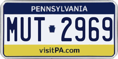 PA license plate MUT2969