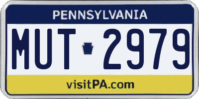 PA license plate MUT2979