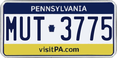 PA license plate MUT3775