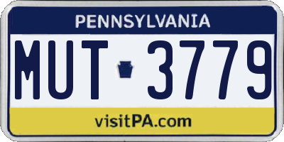 PA license plate MUT3779