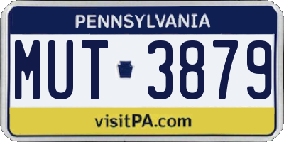 PA license plate MUT3879