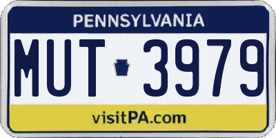 PA license plate MUT3979