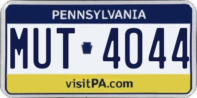 PA license plate MUT4044