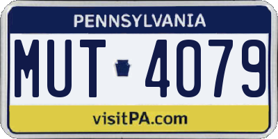 PA license plate MUT4079