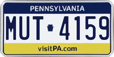 PA license plate MUT4159