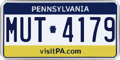 PA license plate MUT4179