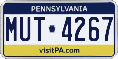 PA license plate MUT4267