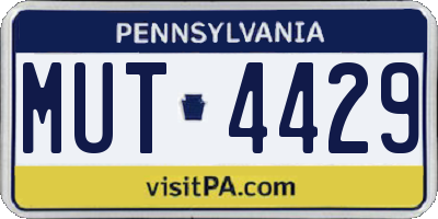 PA license plate MUT4429