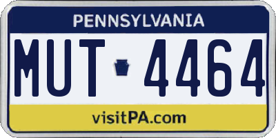 PA license plate MUT4464