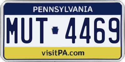 PA license plate MUT4469