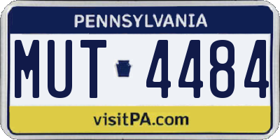 PA license plate MUT4484