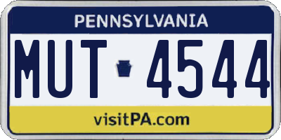 PA license plate MUT4544