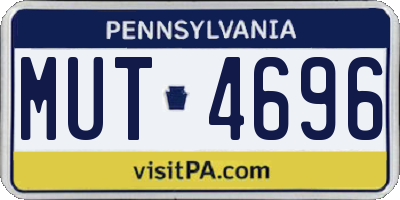 PA license plate MUT4696