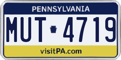 PA license plate MUT4719