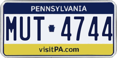 PA license plate MUT4744