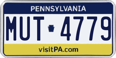 PA license plate MUT4779
