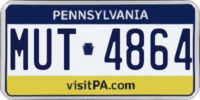 PA license plate MUT4864