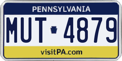 PA license plate MUT4879