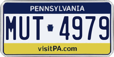 PA license plate MUT4979