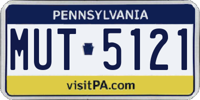 PA license plate MUT5121