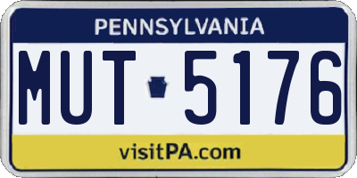 PA license plate MUT5176