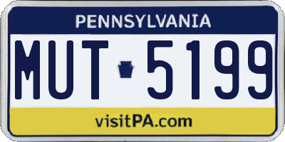 PA license plate MUT5199