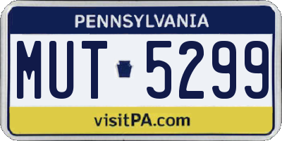 PA license plate MUT5299