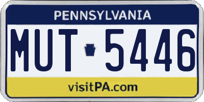 PA license plate MUT5446