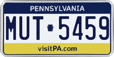 PA license plate MUT5459