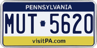 PA license plate MUT5620