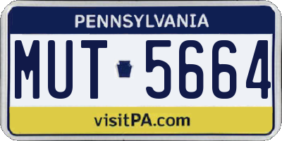 PA license plate MUT5664