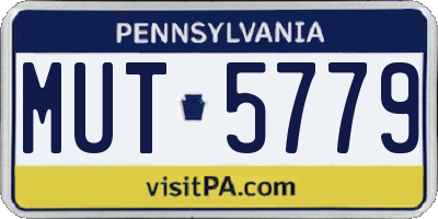 PA license plate MUT5779